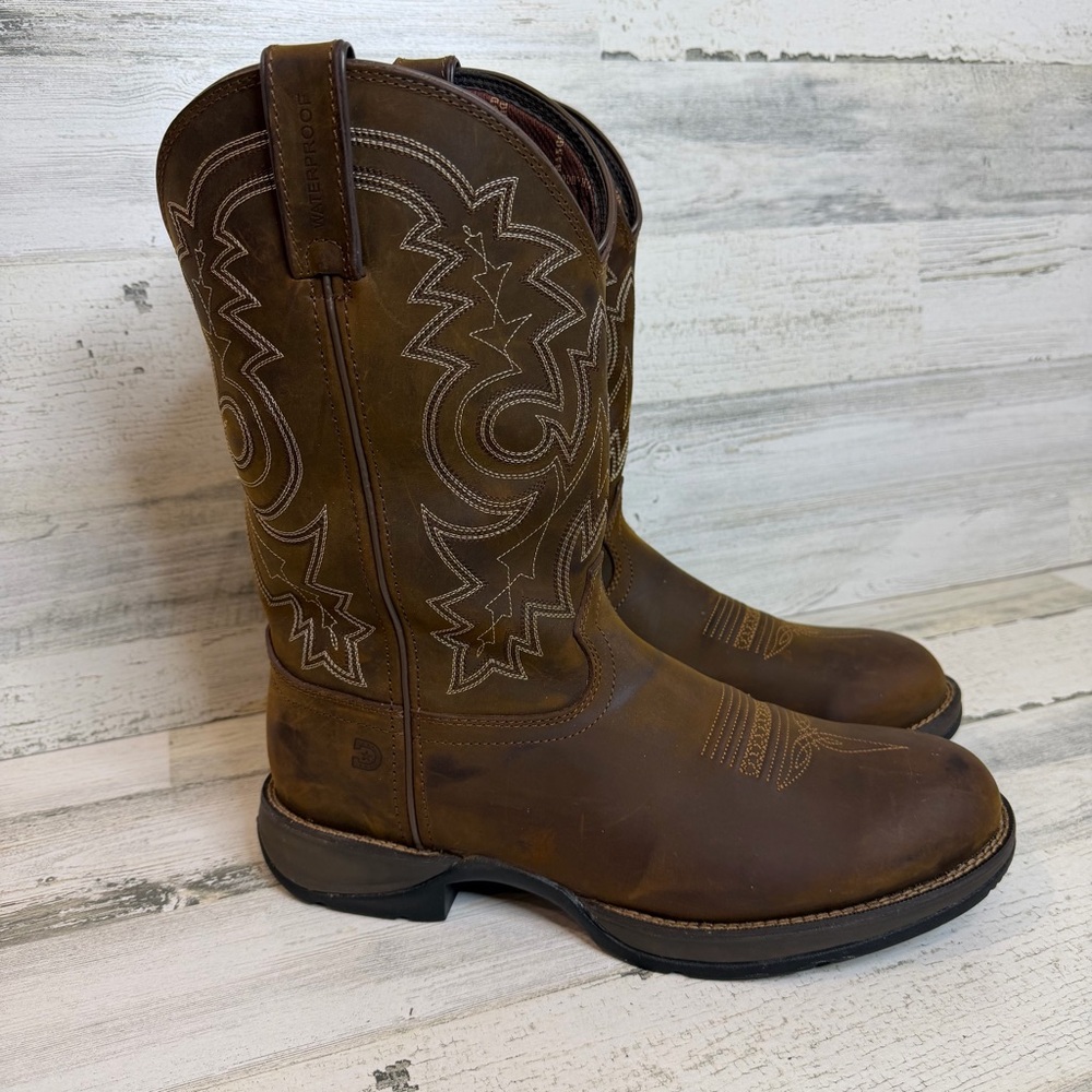 Durango Western Boot Mens Rebel Pull On Round Toe Brown DDB0163 Sz 11.5